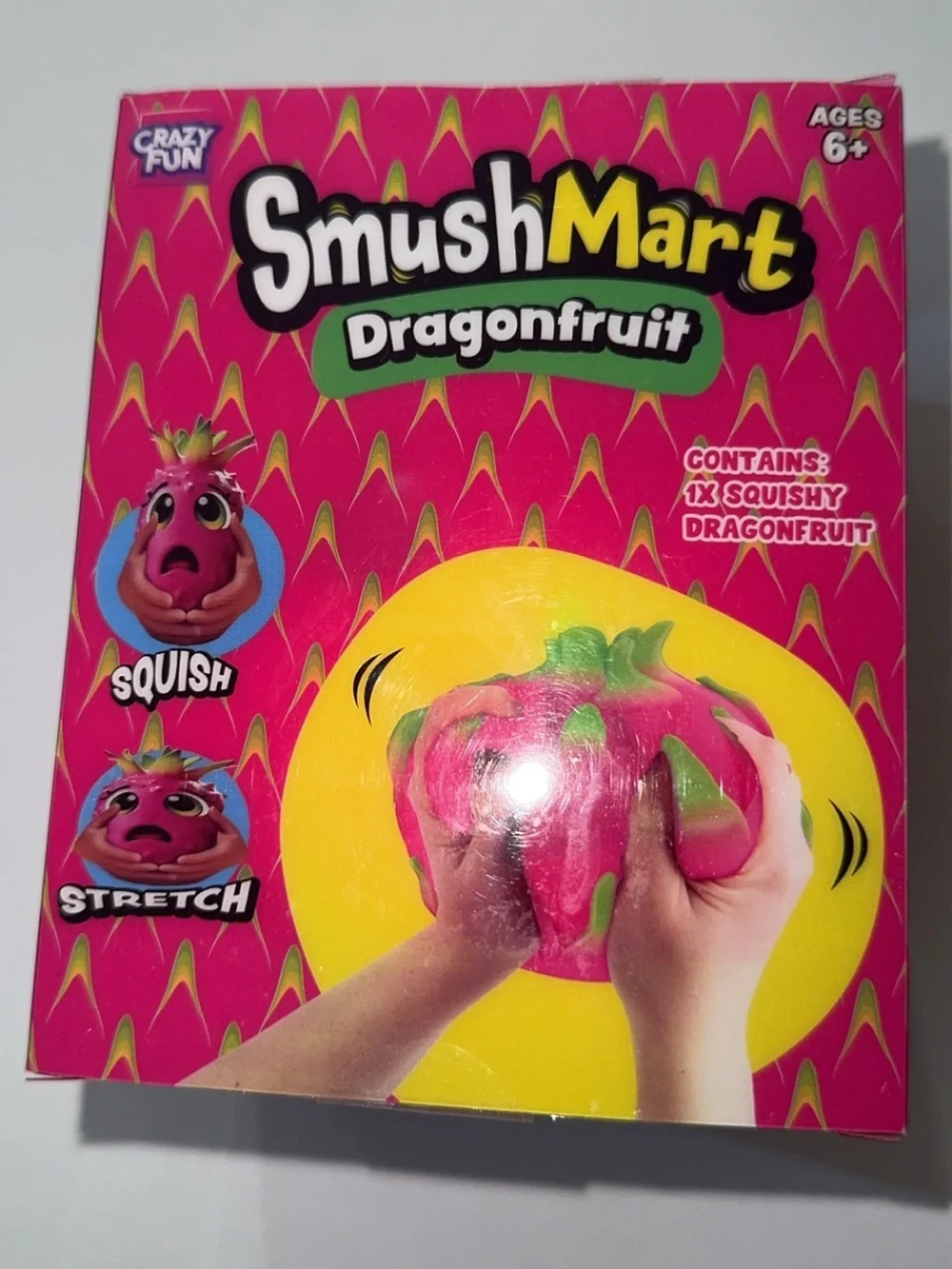 Jumbo Dragonfruit  Squeezable Toy - Pink